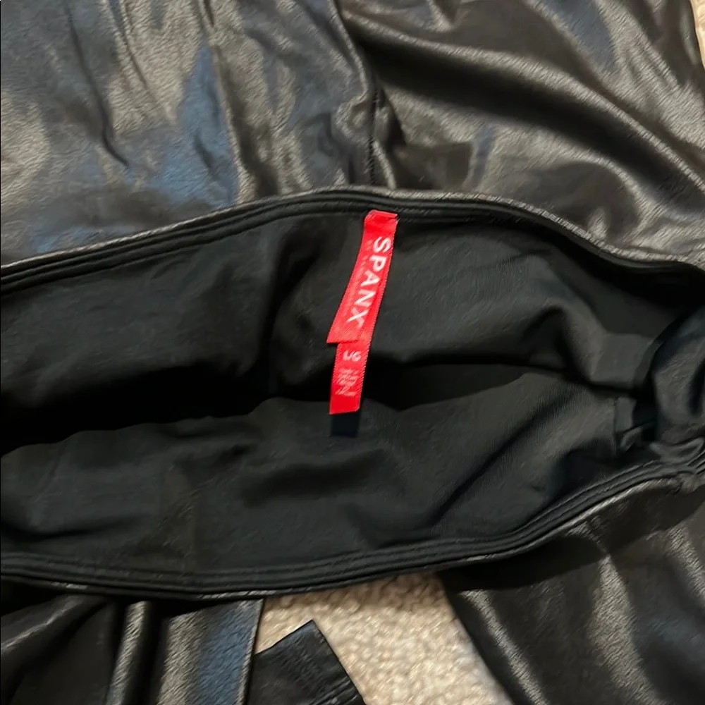 Spanx Black Faux Leather Leggings - Picture 6 of 6